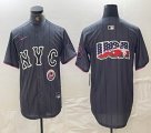 Nike New York Mets blank gray majestic majestic baseball jerseys city version 02