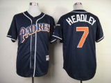 San Diego Padres 7 Authentic Chase Headley 1948 blue mlb Jersey