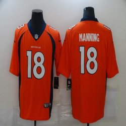 Nike Denver Broncos 18 Peyton Manning orange Color Rush Limited Jersey