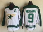 Dallas Stars #9 Mike Modano white green hockey jersey