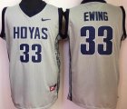 Georgetown Hoyas #33 Patrick Ewing gray NCAA basketball jersey