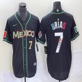 2023 World Cup Mexico #7 Julio Urias black majestic baseball jerseys 190