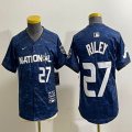 Women National League Atlanta Braves #27 Austin Riley Nike Royal 2023 MLB All-Star Game Vapor Premier Elite Player Jersey