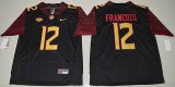 2016 Florida State Seminoles Deondre Francois 12 College Football Jersey - Black