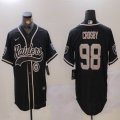 Nike Oakland Raiders #98 Maxx Crosby black baseball jerseys Joint name-BD 02