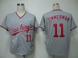 MLB Jerseys Washington Nationals 11 Zimmerman Grey Cool Base