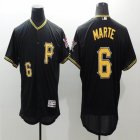 2016 Pittsburgh Pirates Starling Marte 6# black elite baseball jersey