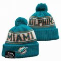 2024 Miami Dolphins green white orange NFL Sports Cuffed Knit Hats 01