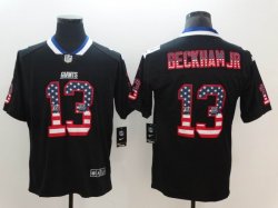 Nike Giants #13 Odell Beckham Jr black Color Rush Limited USA flag Jerseys