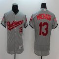 2016 Baltimore Orioles #13 Manny Machado gray usa flag Flexbase Authentic Collection Jersey(1)