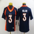 Nike Denver Broncos #3 Russell Wilson blue women Color Rush Limited Jersey