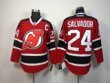 New Jersey Devils #24 Bryce Salvador Red hockey Jerseys C patch