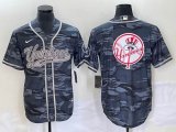 Nike New York Yankees blank gray camo majestic MLB baseball Jerseys Joint name