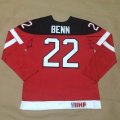 Olympic CA. #22 Jamie Benn 100th Anniversary Stitched red NHL Jersey