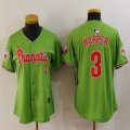 Women Nike Philadelphia Phillies #3 Bryce Harper green majestic baseball jersey Joint name-BD