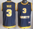 nike Miami Heat 3 Dwyane Wade blue NCAA basketball jersey