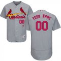 Custom St.Louis Cardinals gray Flexbase Authentic Collection Jersey