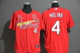 Nike St.Louis Cardinals #4 Yadier Molina red Flexbase Authentic Collection Jersey