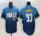 Nike Philadelphia Phillies #93 Elwell blue majestaic baseball jersey city version 02