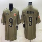 2022 Nike Cincinnati Bengals #9 Joe Burrow Salute to Service Limited Jersey -BD