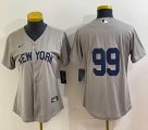 Youth Nike New York Yankees #99 Aaron Judge gray MLB baseball Jersey 01