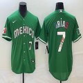 2023 World Cup Mexico #7 Julio Urias green red majestic baseball jerseys 39