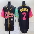 Nike San Diego Padres #2 Xander Bogaerts black red green MLB Baseball jerseys Joint name-BD 01