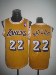 Custom Los Angeles Lakers 22 Elgin Baylor Yellow Basketball Jersey