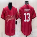 Nike San Francisco 49ers #13 Brock Purdy red baseball jerseys Joint name-BD 01