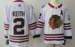 Adidas Chicago Blackhawks Duncan Keith #2 white Ice hockey jersey