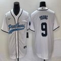 Nike Carolina Panthers #9 Bryce Young white NFL and MLB Baseball jerseys Joint name-BD