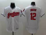 2016 Cleveland Indians #12 Francisco Lindor white Flexbase Authentic Collection Jersey