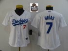 Nike Los Angeles Dodgers #7 Julio Urias white Women majestic baseball jerseys