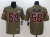 Nike Denver Broncos #58 Von Miller green USA flag Color Rush Limited Jersey