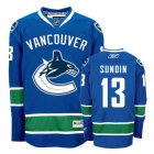 Vancouver Canucks #13 Mats Sundin Blue Jersey