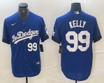 Nike Dodgers #99 Joe Kelly blue fashion MLB baseball Jersey Joint name -BD 03