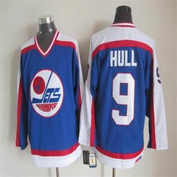 Winnipeg Jets #9 Bobby Hull Blue NHL hockey Jerseys