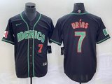 2023 World Cup Mexico #7 Julio Urias black majestic baseball jerseys 119