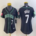 Youth 2023 World Cup Mexico #7 Julio Urias black majestic baseball jerseys 11