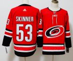 Adidas Carolina Hurricanes 53 Jeff Skinner Red Hockey Jerseys