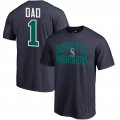 Men's Seattle Mariners Fanatics Branded Navy 2018 Father's Day Number 1 Dad T-Shirt