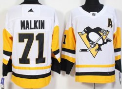 Adidas Pittsburgh Penguins #71 Evgeni Malkin white NHL Jerseys A patch