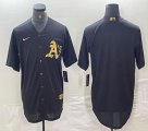 Nike Oakland Athletics blank black majestic baseball jerseys