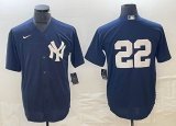 New York Yankees Juan Soto Nike blue majestic baseball Jersey -BD