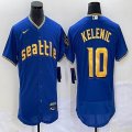 Nike Seattle Mariners #10 Jarred Kelenic blue Flexbase Authentic Collection Jersey 02