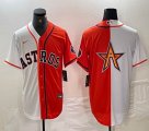 Nike Houston Astros blank orange white splits baseball jerseys 01