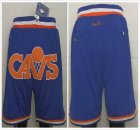 Cleveland Cavaliers blue nba shorts with pocket