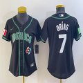 Women 2023 World Cup Mexico #7 Julio Urias black majestic baseball jerseys 13