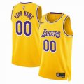 Customized Los Angeles Lakers yellow basketball jerseys