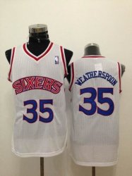 Philadelphia 76ers 35# Clarence Weatherspoon white nba Jersey